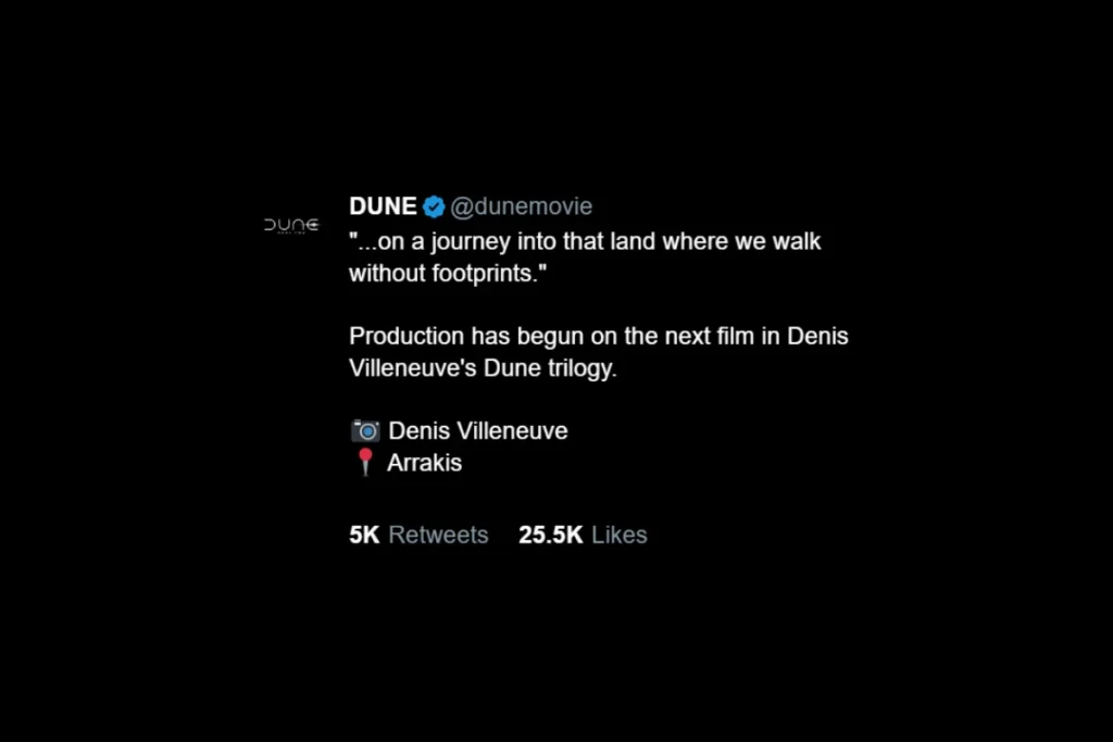 Dune 3 İlk Bakış: Denis Villeneuve Çekimlere Başladığını Duyurdu